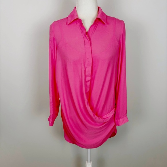 KRISA Drape Button Front Mini in Rosa Size XS - Picture 2 of 12